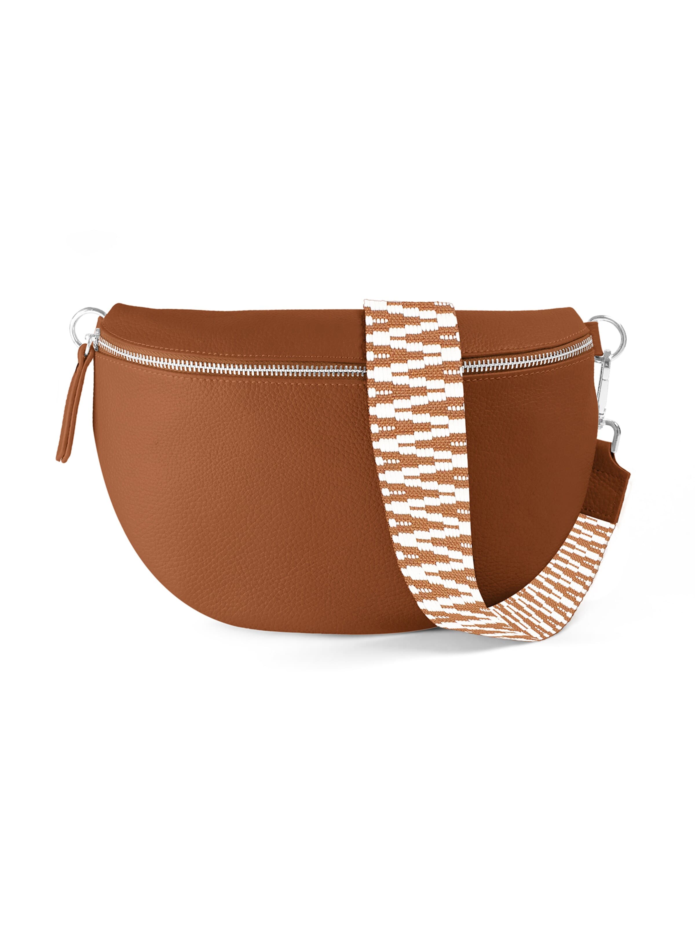 lePelou Fanny Pack 'MIRA large' in Brown: front