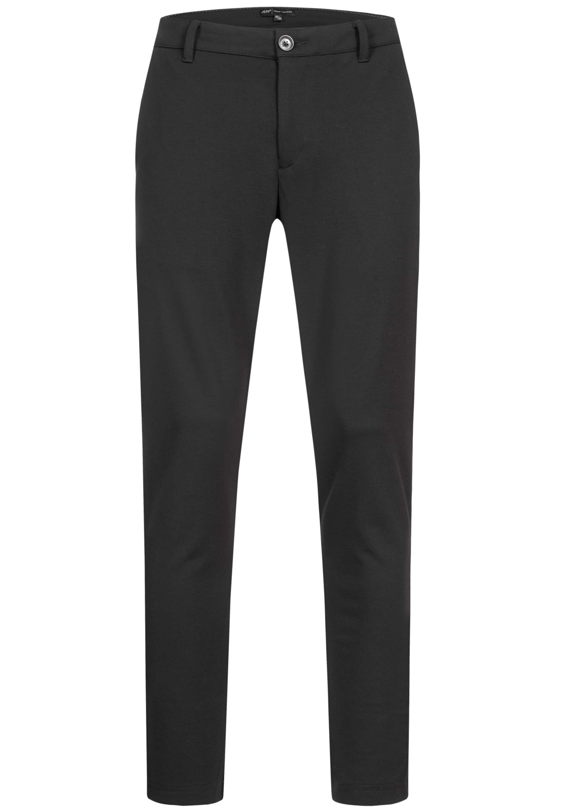 JEFF Chino 'Ezra' in Zwart: voorkant