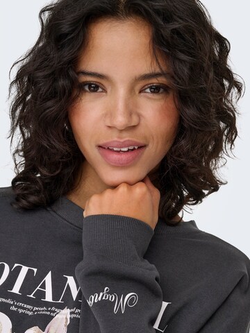 ONLY Sweatshirt 'ONLFLEUR' in Grau