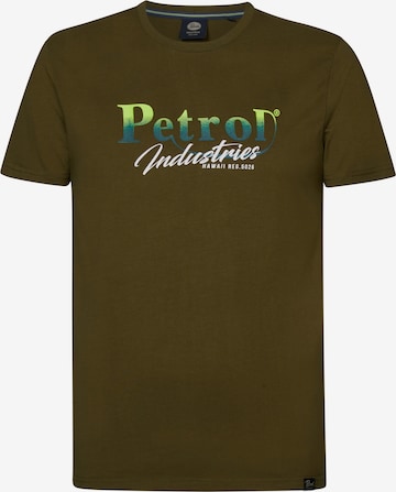 T-Shirt Petrol Industries en vert : devant