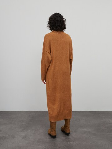 EDITED Knitted dress 'Gia' in Brown