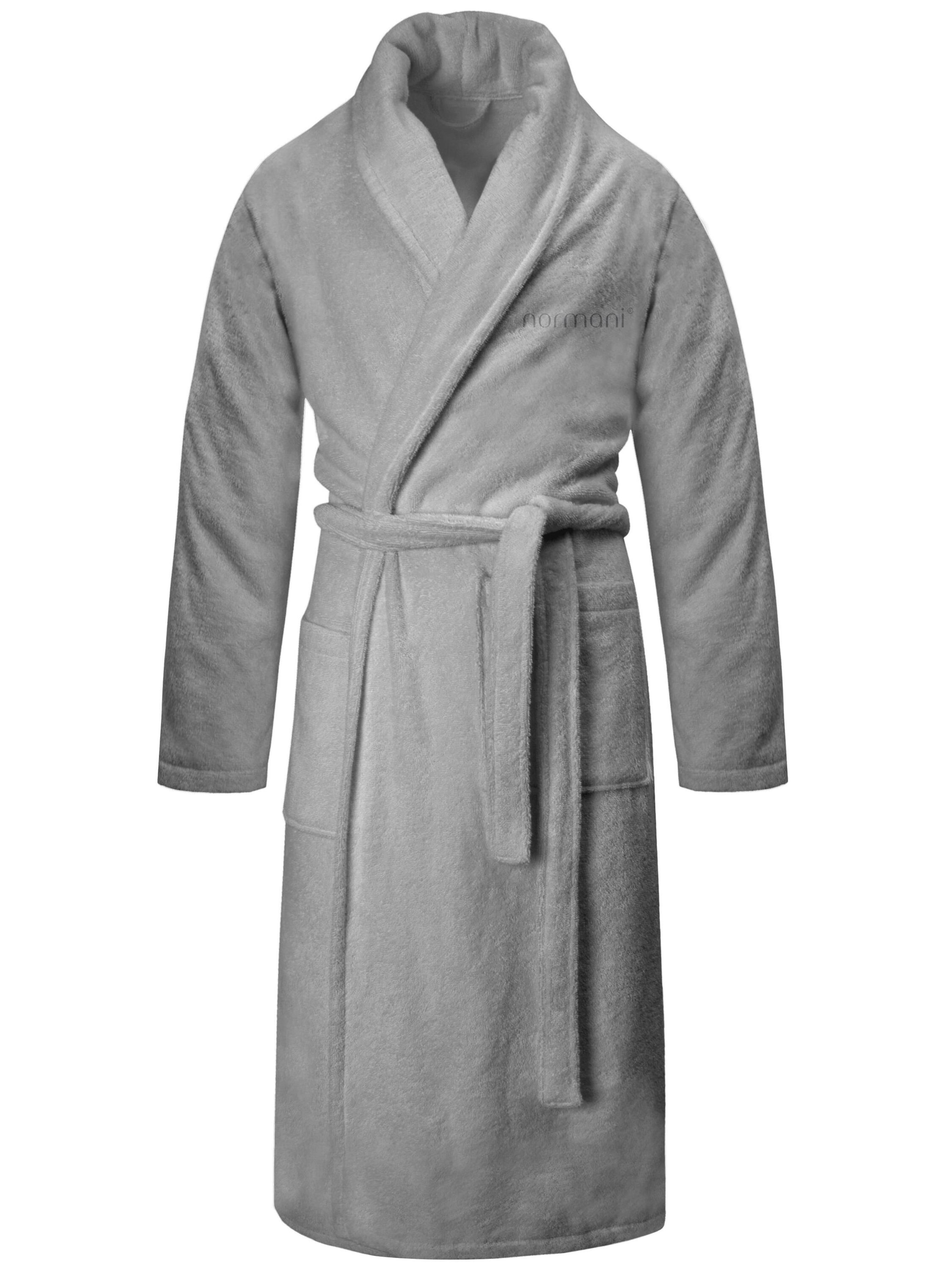 normani Bathrobe long in Grey: front