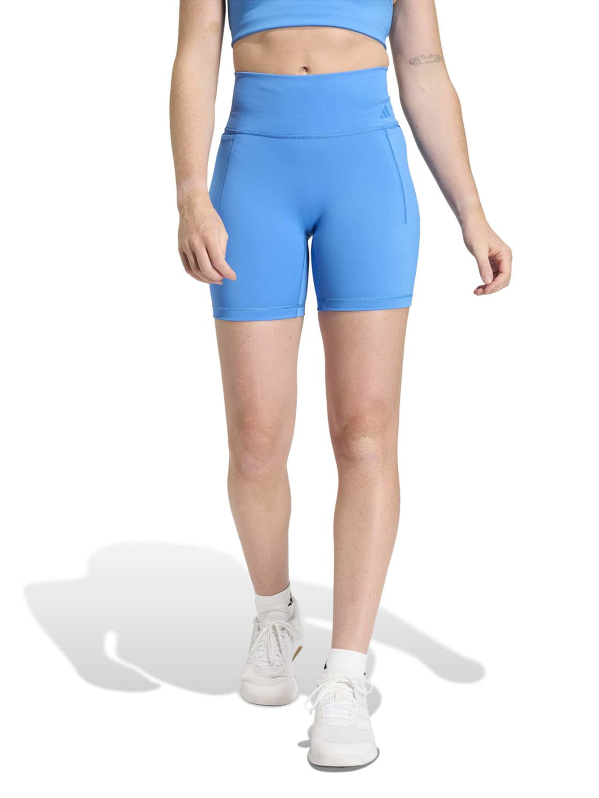 ADIDAS PERFORMANCE Skinny Sportbroek 'OPT' in Blauw: voorkant