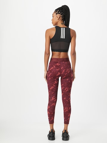 ADIDAS PERFORMANCE Skinny Workout Pants in Red