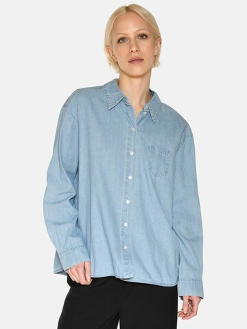 minimum Bluse 'Fern' i blå: forside