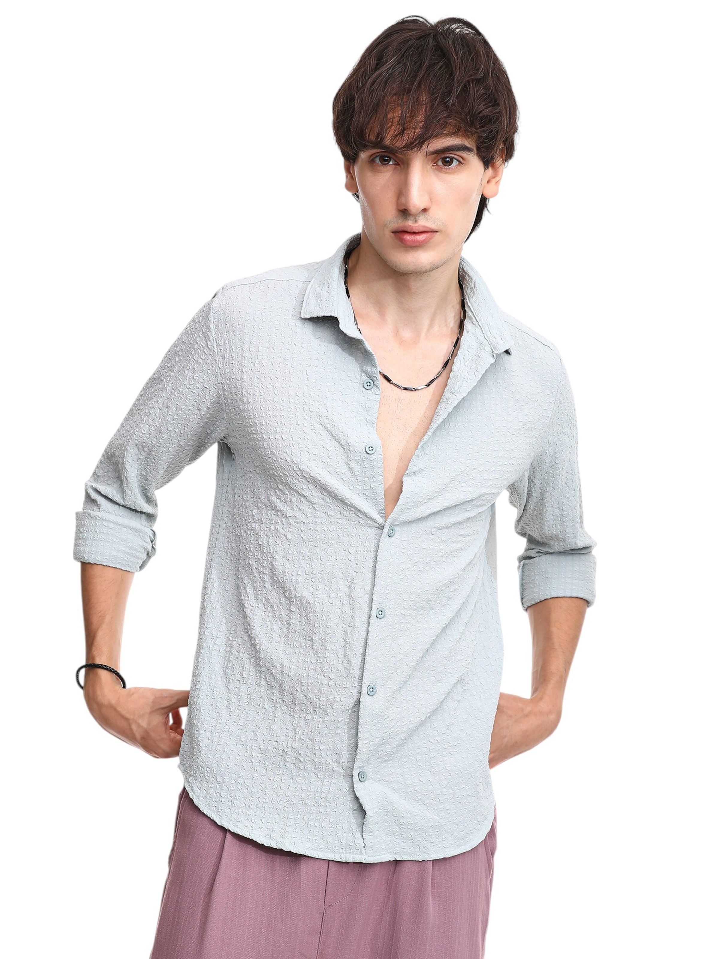 Campus Sutra Tavaline suurus Triiksärk 'Tiana', värv hall: eest vaates