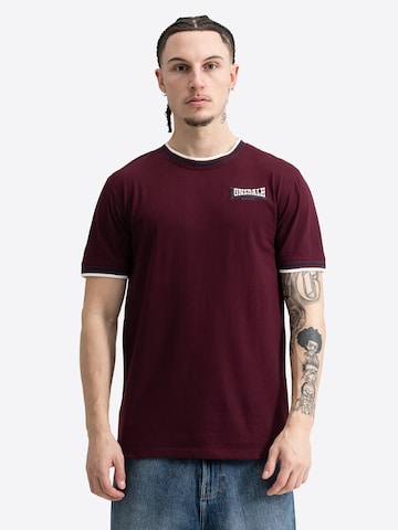 LONSDALE - Camiseta 'Quin' en rojo: frente