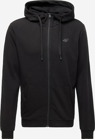 4F Sportsweatjacke in Schwarz: predná strana