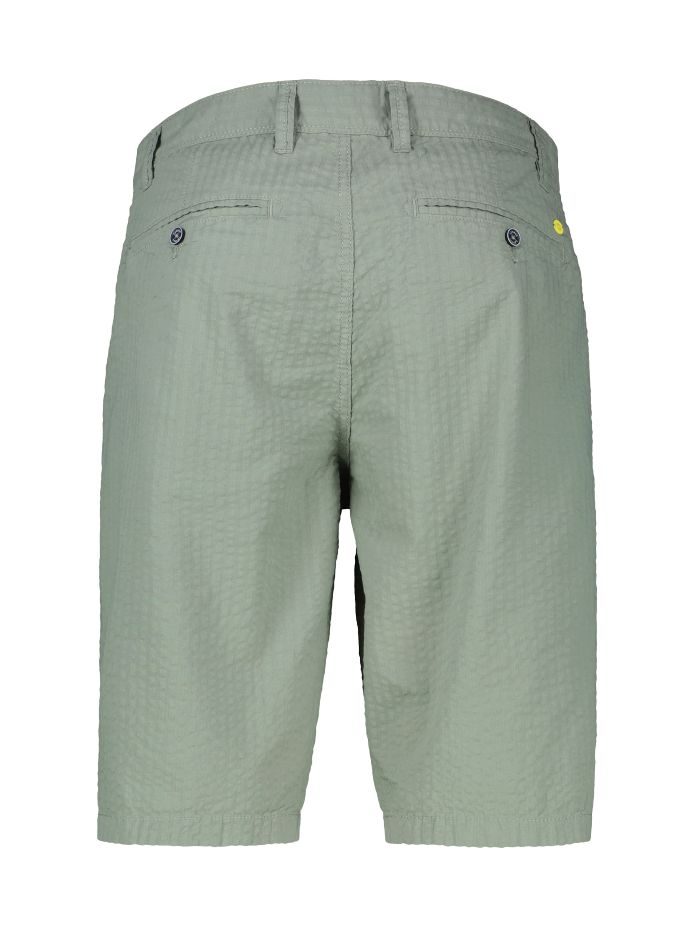 LERROS Regular Chino-Shorts aus Baumwolle in leichter Seersucker-Qualität in Grün