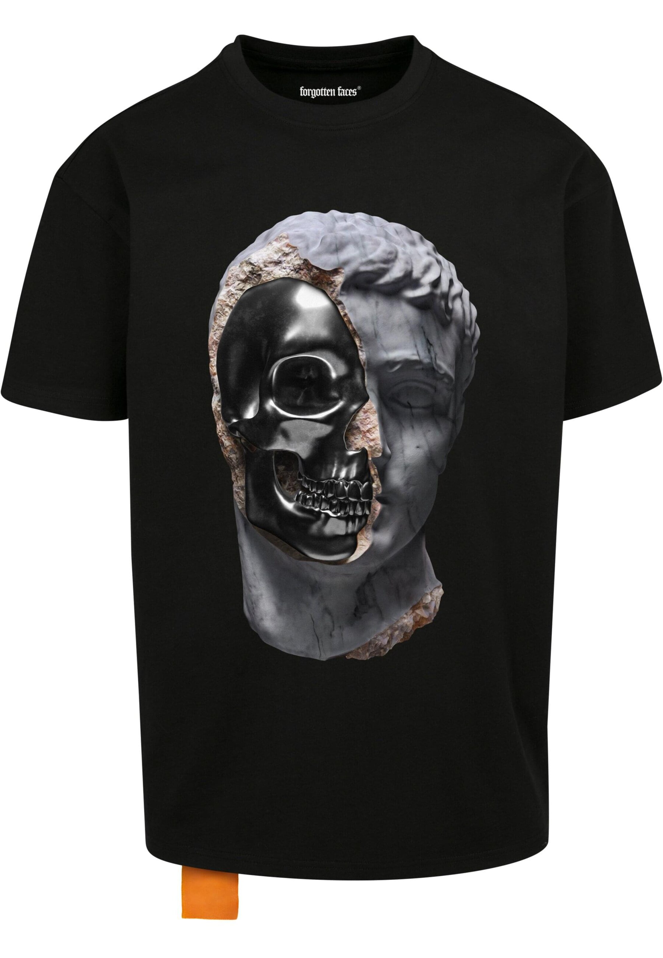 T-Shirt 'Sliced' Forgotten Faces en noir : devant