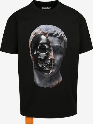 Forgotten Faces T-Shirt 'Sliced' in Schwarz: Vorderseite