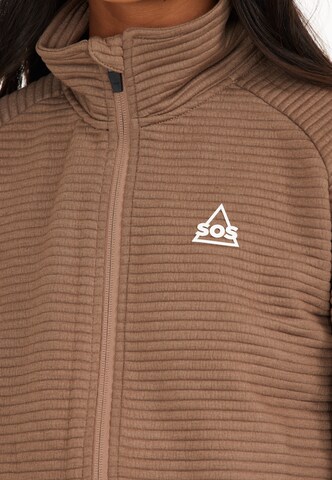 SOS Athletic Zip-Up Hoodie 'Muju' in Brown