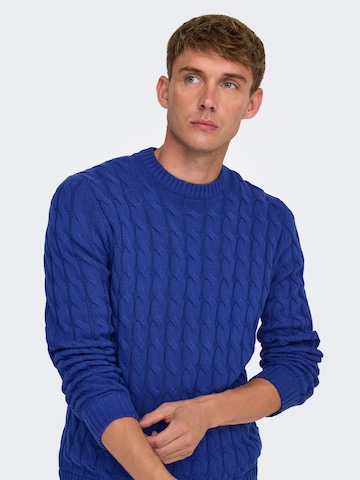 Only & Sons Trui 'ONSKicker' in Blauw