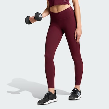 ADIDAS PERFORMANCE Skinny Sportovní kalhoty 'All Me' – červená: přední strana