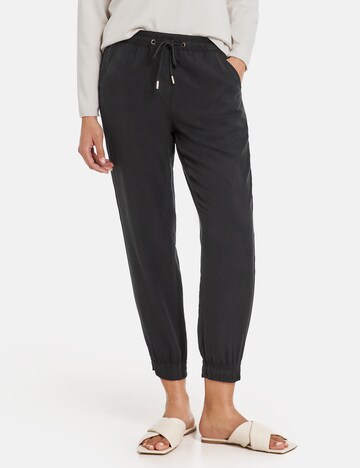 TAIFUN Tapered Pants in Black: front