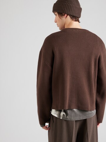 WEEKDAY Pulover | rjava barva