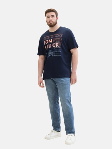 TOM TAILOR Men + T-shirt i blå
