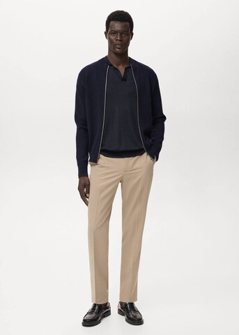 MANGO MAN Knit cardigan 'Luxusc' in Blue