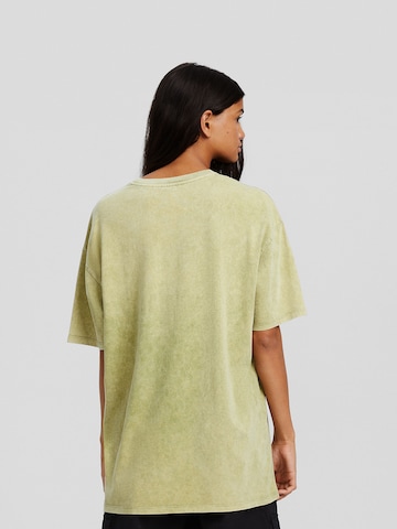 Bershka Majica | zelena barva