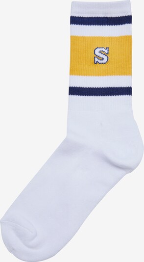 Urban Classics Socken in dunkelblau / gelb / weiß, Produktansicht
