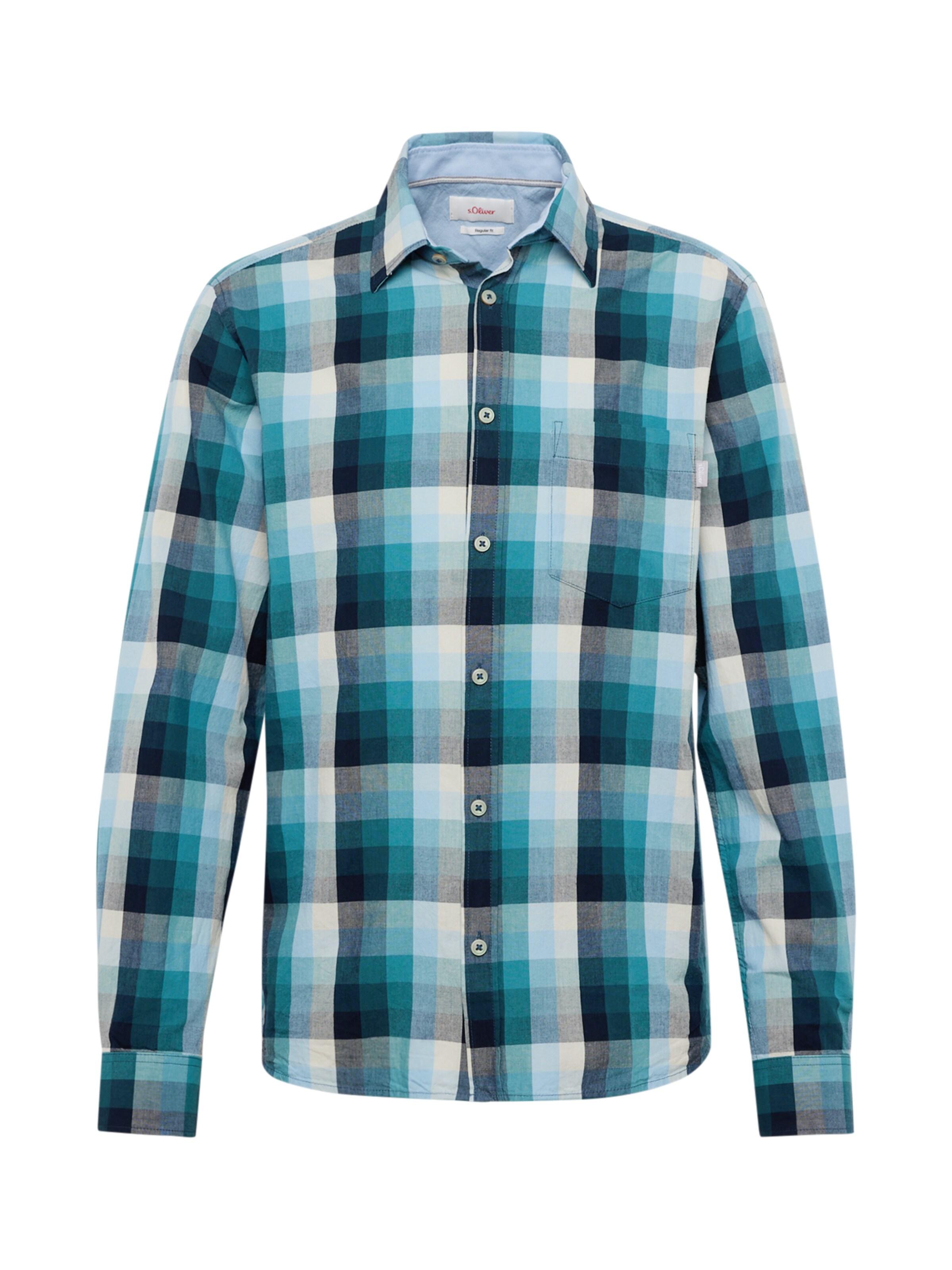 s.Oliver Overhemd in Blauw: voorkant