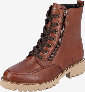 REMONTE Lace-Up Ankle Boots in Brown: front