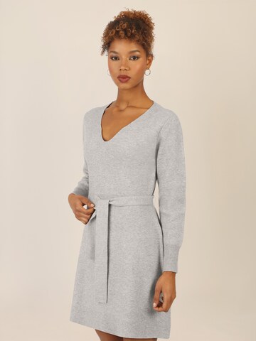 APART Knitted dress in Grey: front