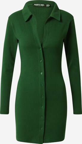 Nasty Gal Πλεκτό φόρεμα σε πράσινο: μπροστά