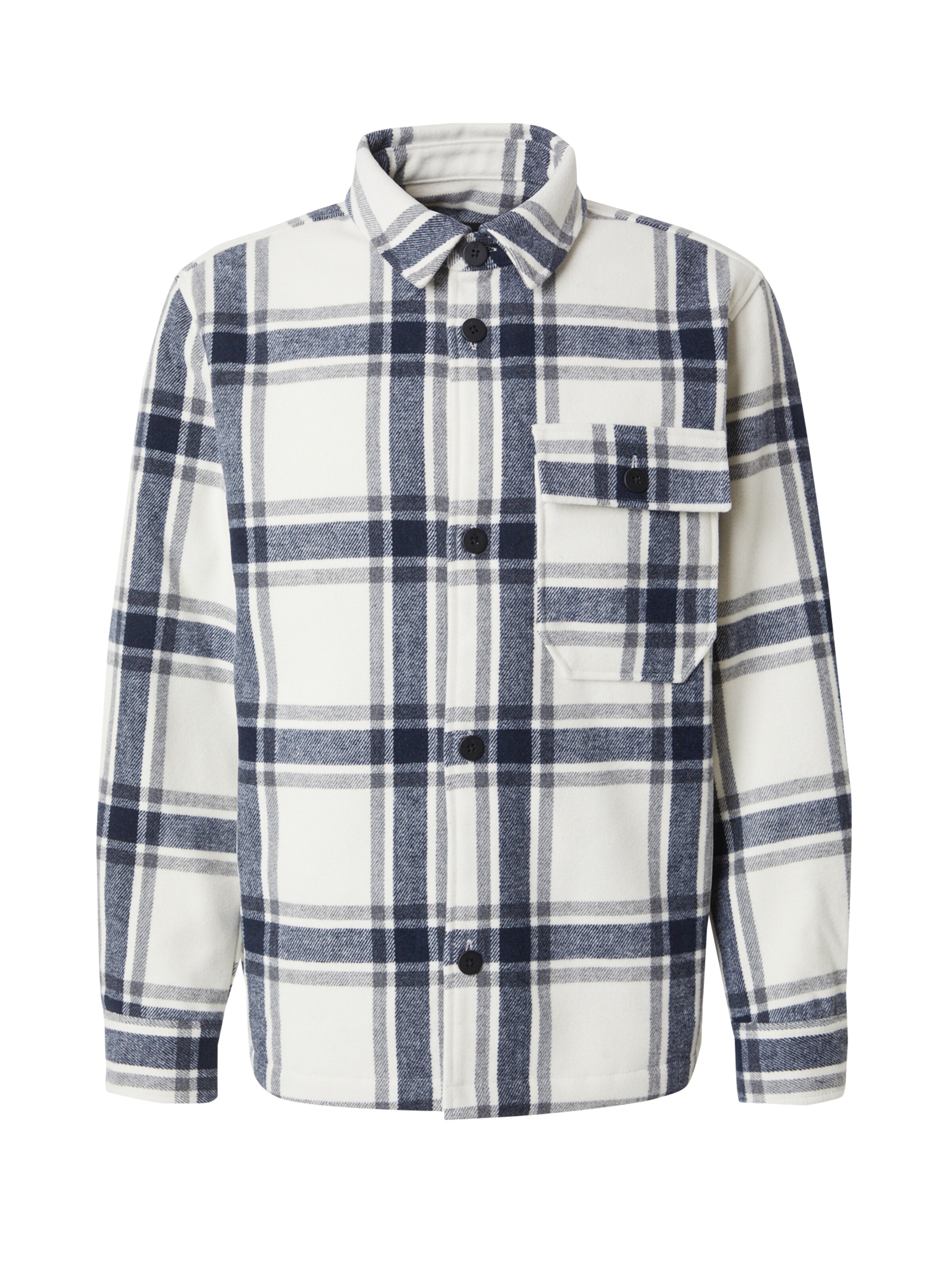 TOM TAILOR DENIM Comfort Fit Риза в бежово: отпред