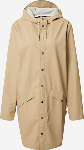 RAINS Functionele jas in Beige: voorkant