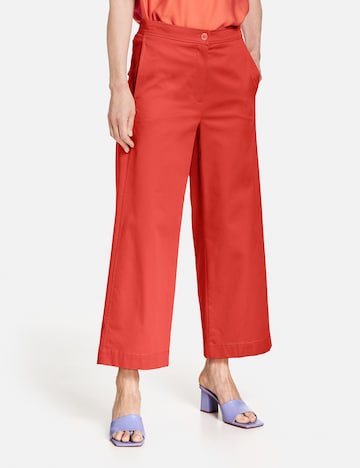 GERRY WEBER Wide leg Trousers with creases in Red: front