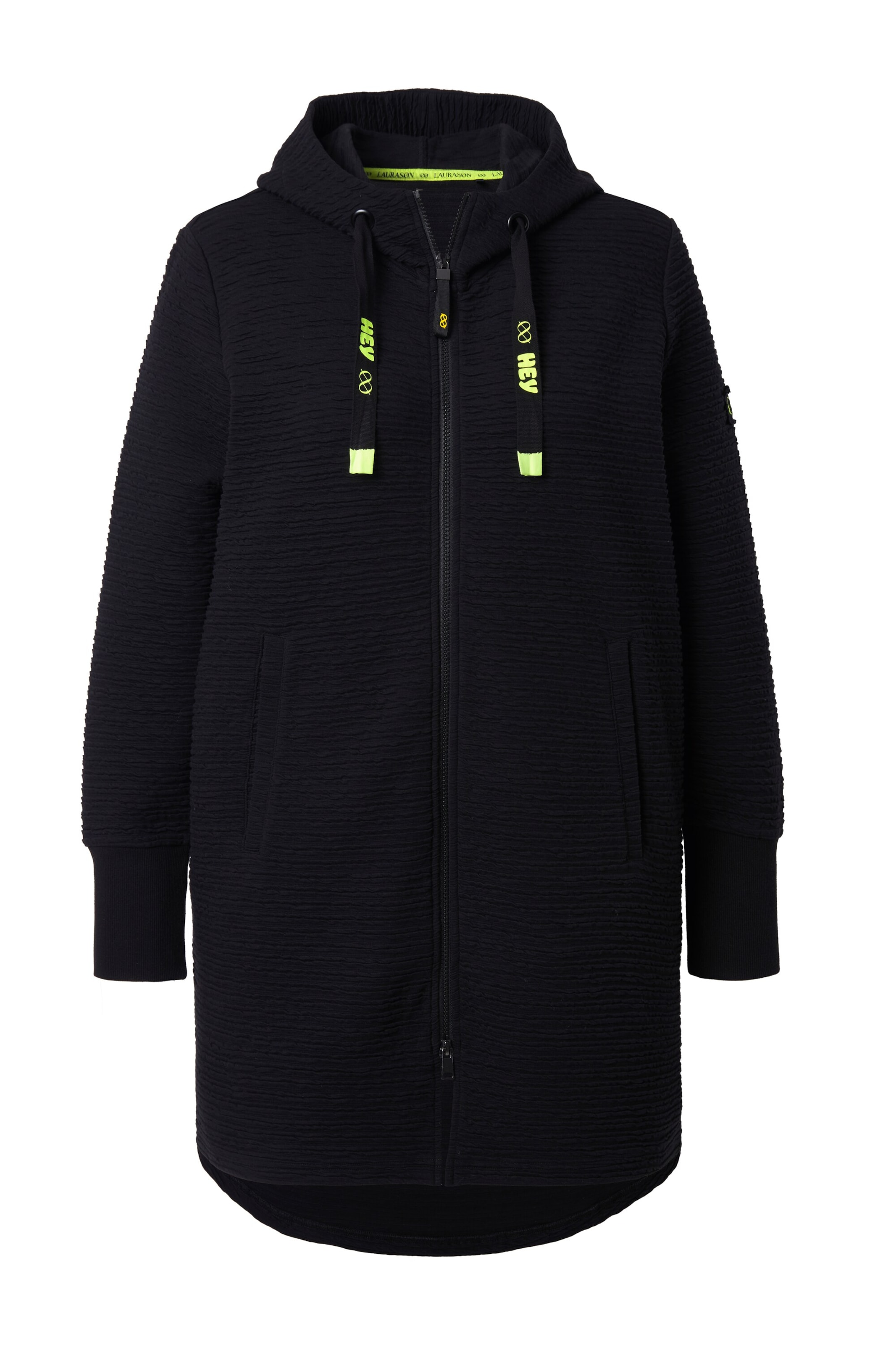 LAURASØN Sweatvest in Zwart: voorkant