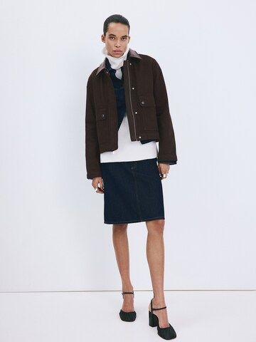 MANGO Tussenjas 'Amelia' in Bruin: voorkant