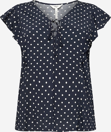 Object Curve Blouse 'OLLI' in Blauw: voorkant