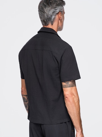 Ombre Regular fit Button Up Shirt in Black