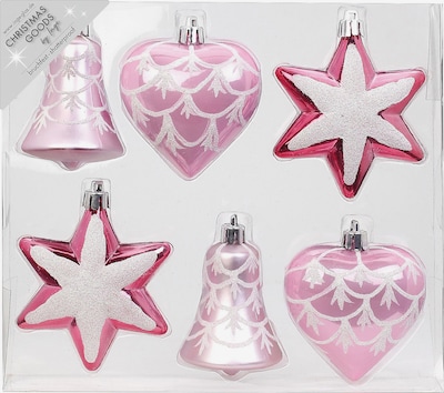 Christmas Goods by Inge Weihnachtsbaumschmuck in rosé / weiß, Produktansicht