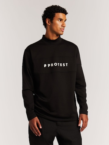 PROTEST Sportsweatshirt 'PRTLevin' in Zwart: voorkant