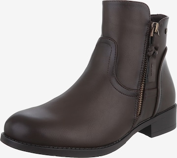 Ital-Design Stiefelette in Braun: Vorderseite