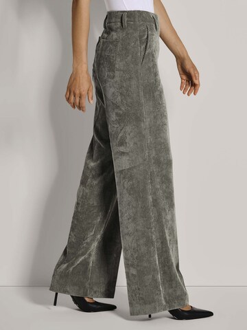 Wide Leg Pantalon à plis MADELEINE en vert