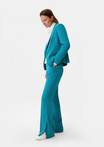 COMMA Rozkloszowany krój Spodnie w kant w kolorze niebieski