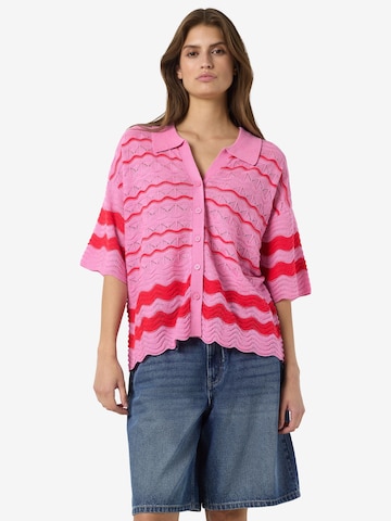 Cardigan Noisy may en rose : devant