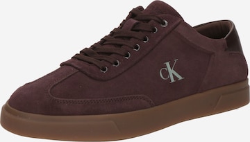 brūns Calvin Klein Zemie brīvā laika apavi: no priekšpuses