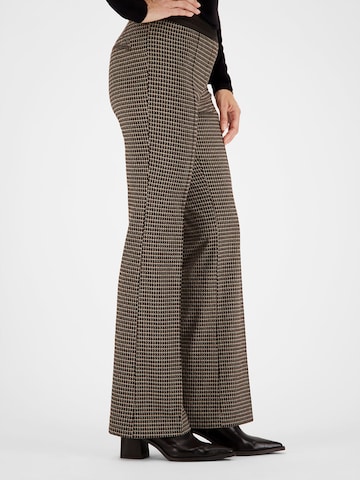 Gardeur Slim fit Trousers with creases 'Zaria' in Brown