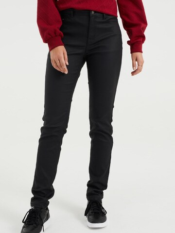 WE Fashion Skinny Jeans in Black: front