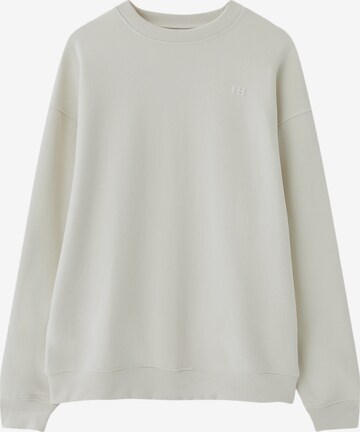 Sweat-shirt Pull&Bear en blanc : devant