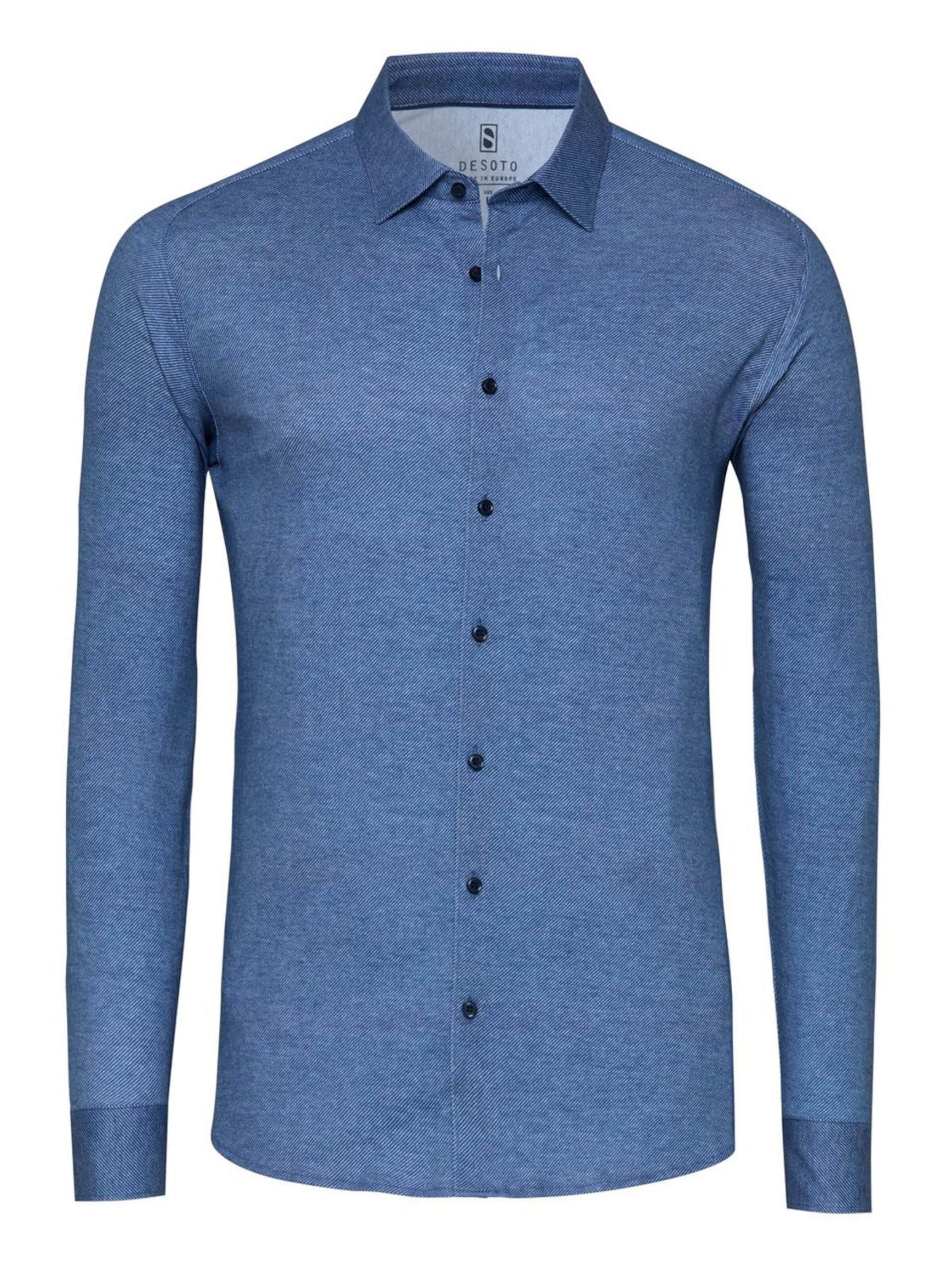 DESOTO Button Up Shirt in Blue: front