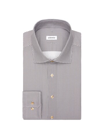 Coupe slim Chemise business 'Schwarze Rose' SEIDENSTICKER en gris