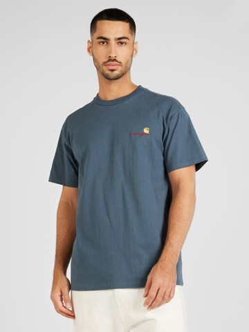 Carhartt WIP - Camisa em azul: frente
