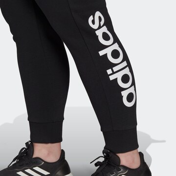 ADIDAS SPORTSWEAR Tapered Workout Pants 'Essentials French Terry Logo ' in Black