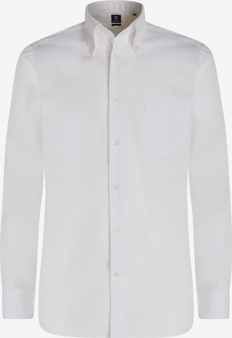 Coupe regular Chemise Boggi Milano en blanc : devant